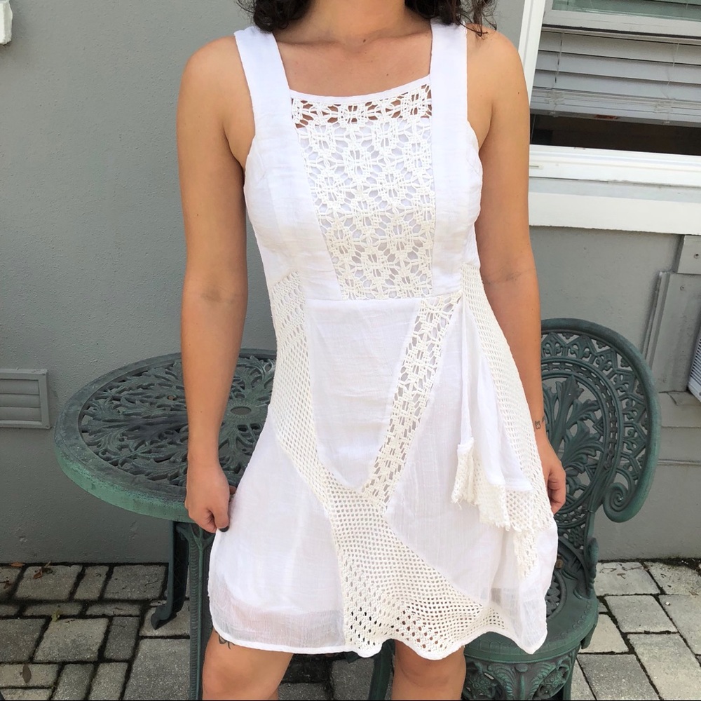 nanette lepore gauzy white sundress